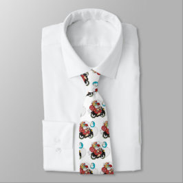 Corbata Motorcycle Santa Navidades Tie