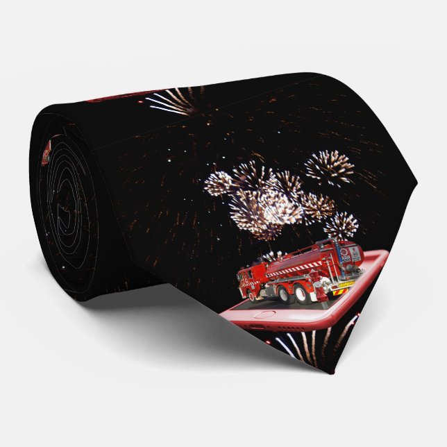 Corbata Motores De Fuego Y Obras De Incendio, (Enrollado)
