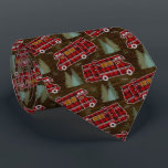 Corbata Motorhome RV Camper Travel Van Rustic Pine Pattern<br><div class="desc">This original camper pattern is perfect for your home-away-from-home on wheels. The rustic pattern includes red plaid motor homes | RVs on a dark brown wood grain,  embellished with pine trees,  pine boughs and laurel sprigs. Enjoy our matching,  personalized products in the collection here: https://www.zazzle.com/collections/rv_motorhome_rustic_matching_roam_sweet_roam_set-119434224713097997</div>