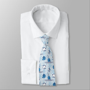 Corbata Mr. Narwhal Blue Snowflake Pattern