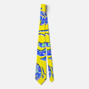 Corbata Muchas olas de arte abstracto 