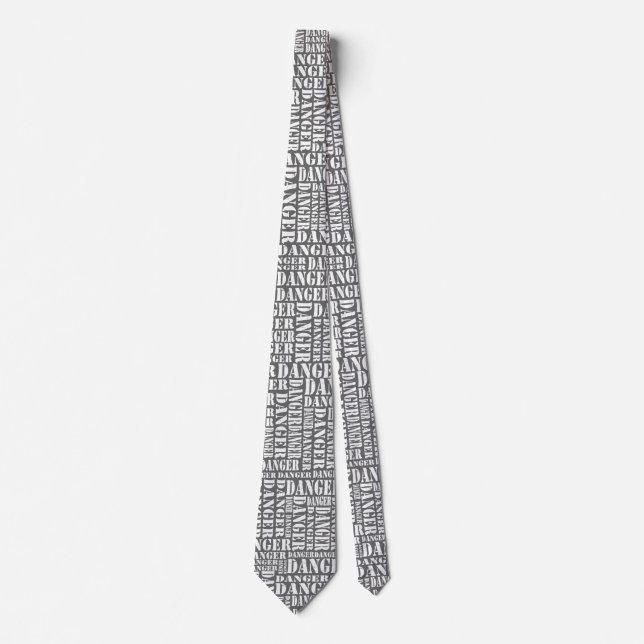 Corbata Muchos peligros - gris (Anverso)