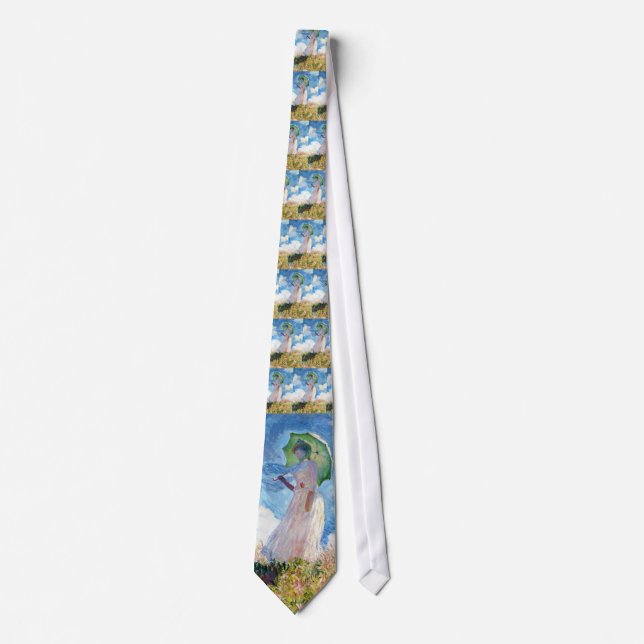Corbata Mujer con un parasol Claude Monet (Anverso)