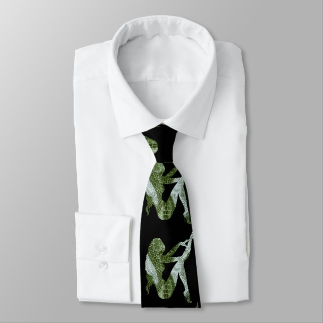 Corbata Mujer en silueta de piel de serpiente (Atado)