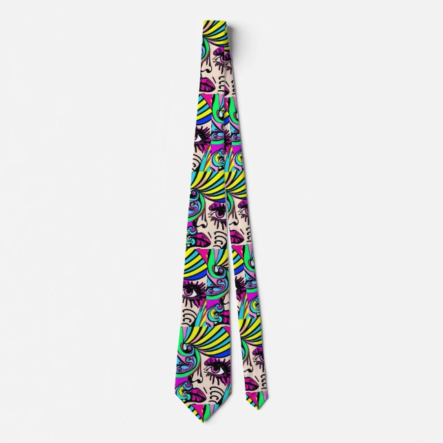 Corbata mujeres psicodélica (Anverso)