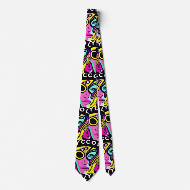 Corbata mujeres psicodélicas (Anverso)