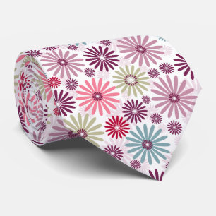 Corbata Multicolor étnico floral pastel sin costuras
