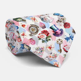 Corbata Mundo de Ensueño Patrón Victoriano Acuarela Capric