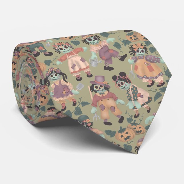 Corbata Muñecas de Trapo Zombies Halloween 2 (Enrollado)