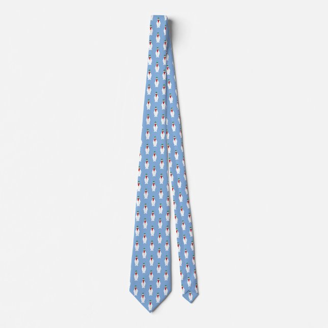 Corbata Muñeco de Nieve Alegre (Anverso)