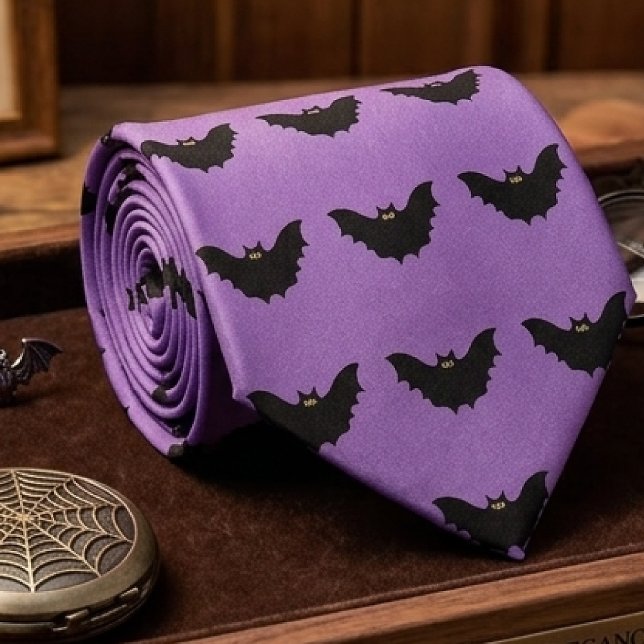 Corbata Murciélago Negro de Halloween (Subido por el creador)