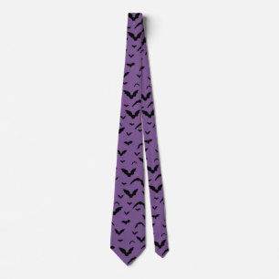 Corbata Murciélago volador sobre morado