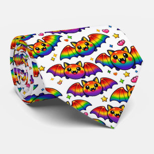 Corbata Murciélagos de arcoíris lindos y espeluznantes 🦇�