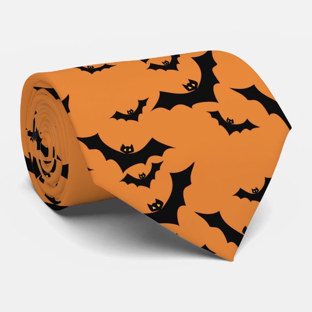 Corbata murciélagos de Halloween (Enrollado)