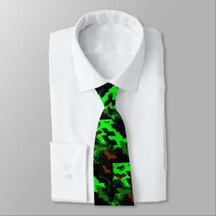 Corbata Murciélagos En Verde De Vuelo