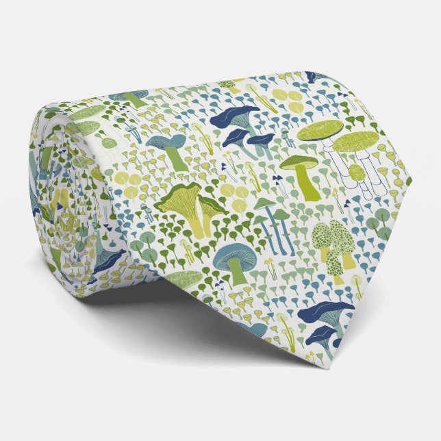 Corbata Mushroom retro verde (Enrollado)