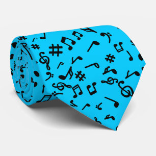 Corbata Music Notes Neck Tie