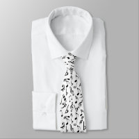 Music Notes Tie - Blanco y negro por Heard_