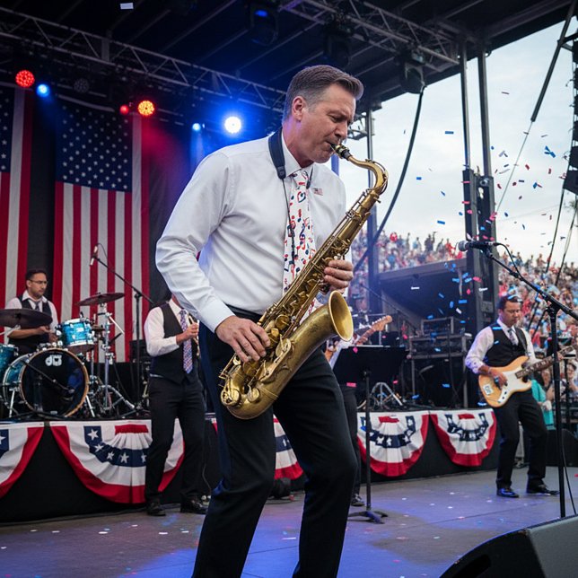 Corbata Música blanca y azul (Subido por el creador)