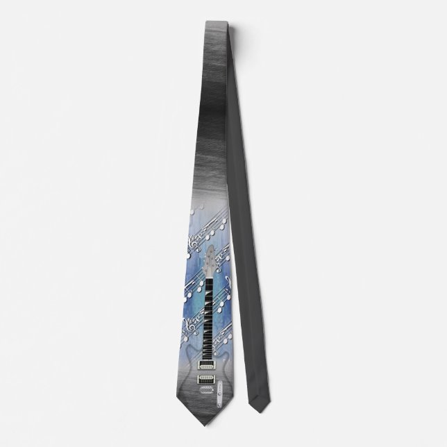 Corbata Música de guitarra transparente (Anverso)