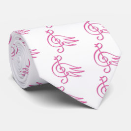 Corbata Música de pájaro rosa