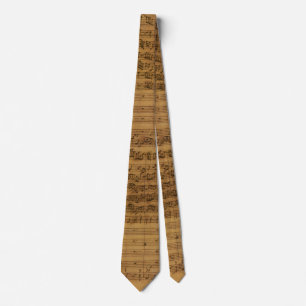 Corbata Música de Partitura Antigua de Johann Sebastian Ba