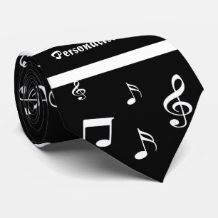 Corbata música, nota, clef, banda, símbolo, brillante, ele