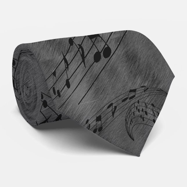 CORBATA MÚSICA NOTES-TIE-GRAY (Enrollado)
