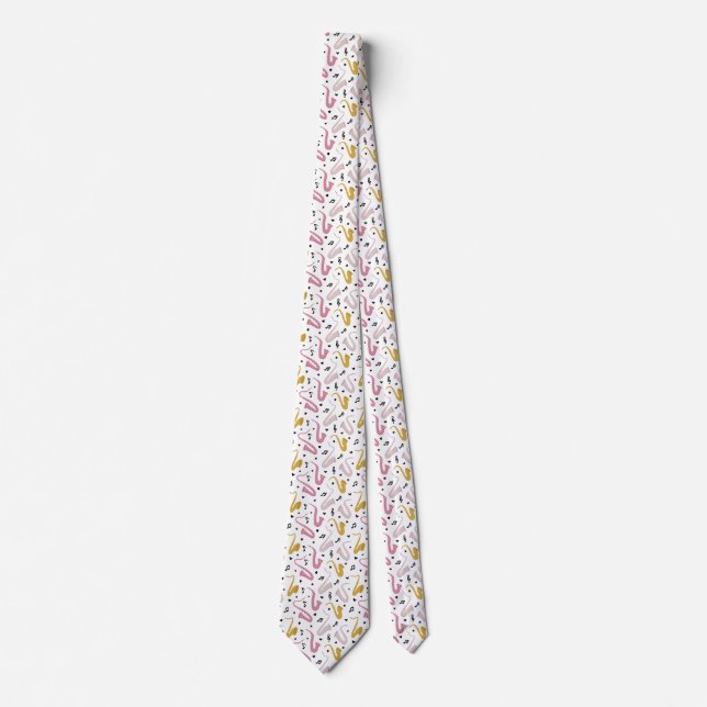 Corbata Músico de saxofón Jazz (Anverso)