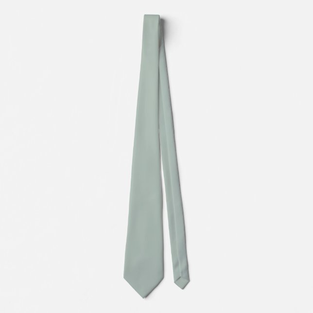 Corbata Muted Eucalyptus Green Color (Anverso)