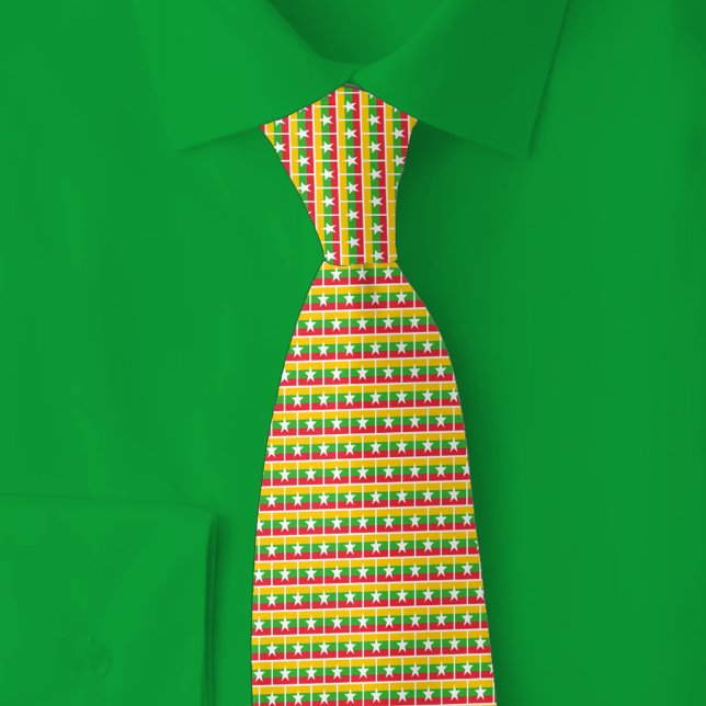Corbata Myanmar Flag Brick Pattern (Subido por el creador)