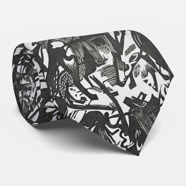 Corbata Nacimiento de Lobos – Noir Expressionista (Enrollado)