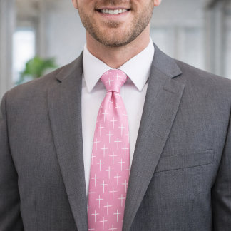 Corbata Nails Cross Pink and White