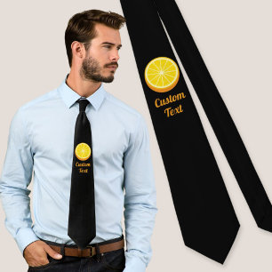 Corbata Naranja a la mitad