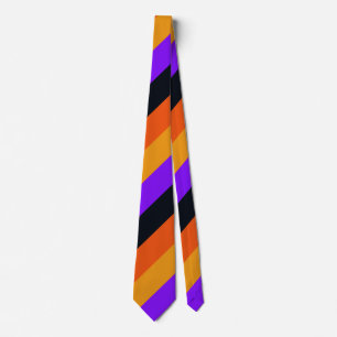 Corbata Naranja, amarillo, morado y negro