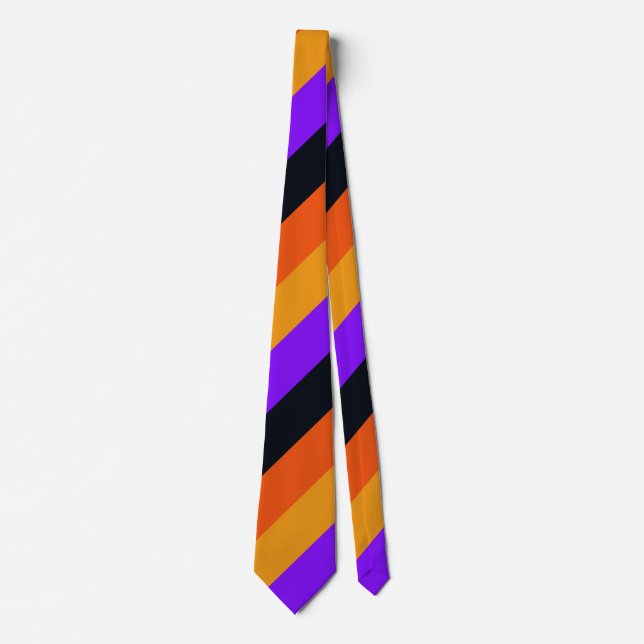 Corbata Naranja, amarillo, morado y negro (Anverso)