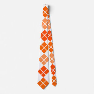 Corbata Naranja Argyle Personalizado Tie