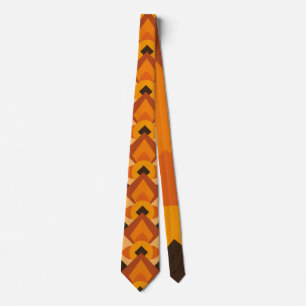 Corbata Naranja Art Deco Cuello