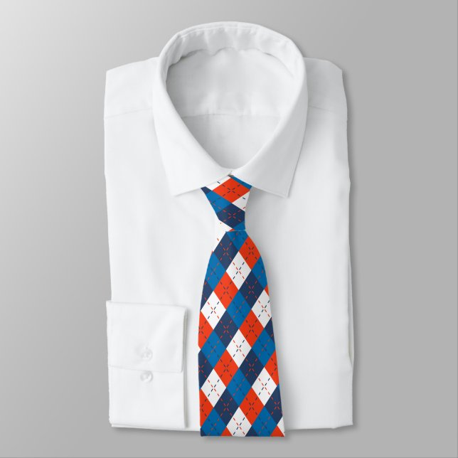 Corbata Naranja azul de la marina azul del cielo azul azul (Atado)