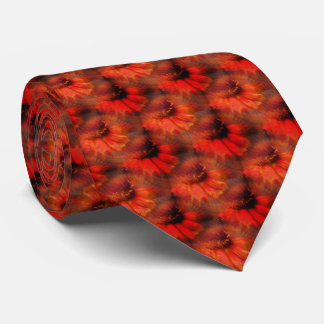 Corbata Naranja Daisy Flor Naturaleza Patrón de arte