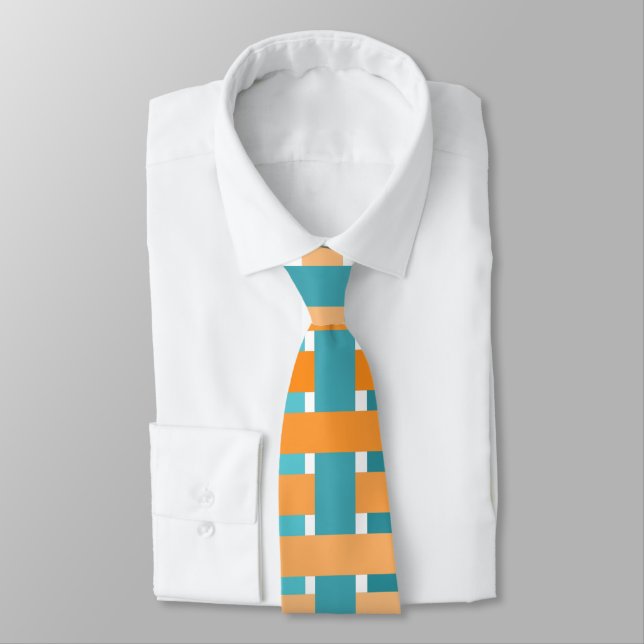 Corbata Naranja de degradado de plano (Atado)