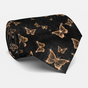 Corbata Naranja de esparkle Glam Butterflies