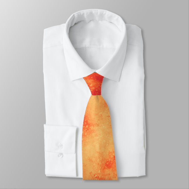 Corbata Naranja Efecto Nube Tiempos de cuello (Atado)