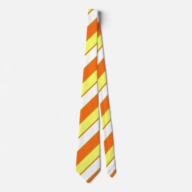 Corbata Naranja, franjas amarillas y blancas (Anverso)