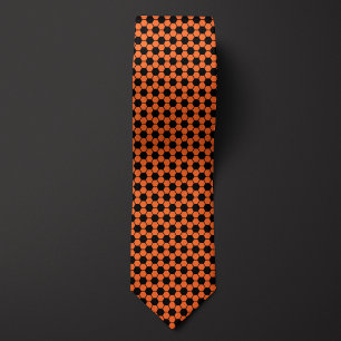Corbata Naranja Futbol Soccer Ball Pattern