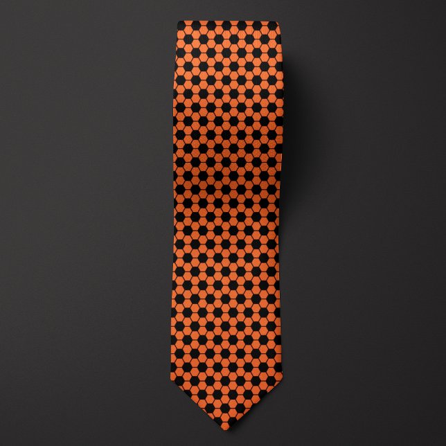 Corbata Naranja Futbol Soccer Ball Pattern (Subido por el creador)