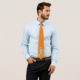 Corbata Naranja Halloween Mami necktie - hombres TIE HARD