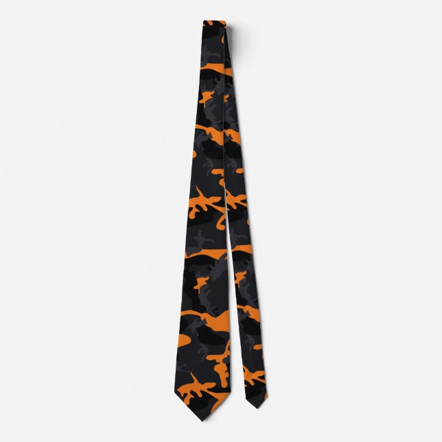 Corbata Naranja Highlights Camo (Anverso)