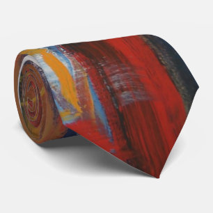 Corbata Naranja original creativo rojo azul abstracto mode