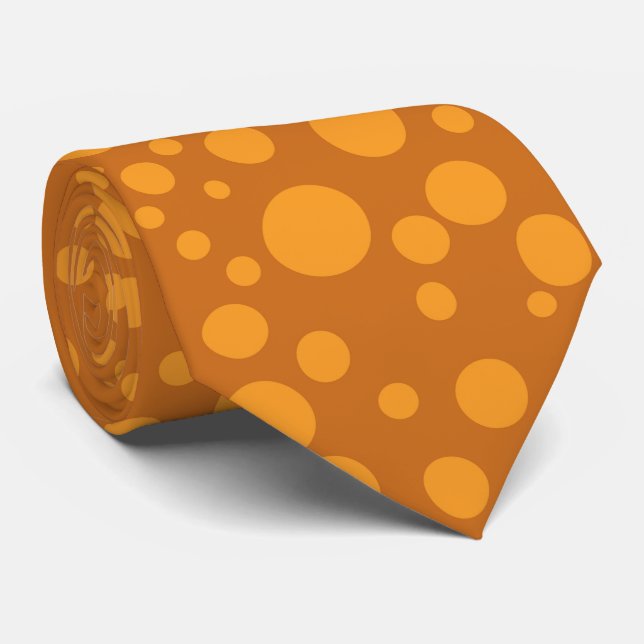 Corbata Naranja Polka-Dot Necktie (Enrollado)